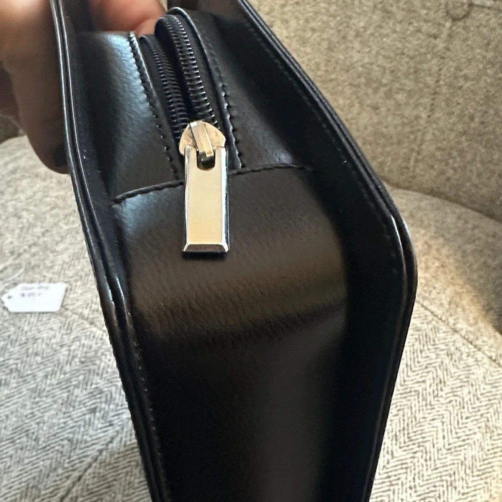 Dunhill Black Leather Clutch Wristlet
